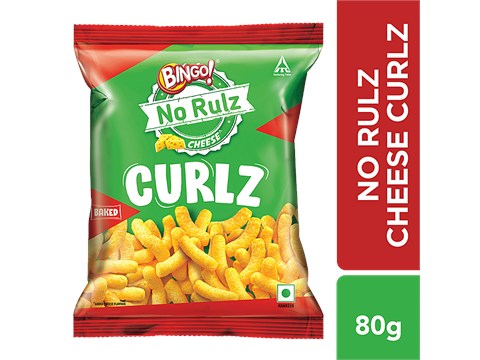 Bingo! No Rulz Cheese Curlz, 80 g
