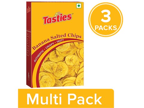Tasties Namkeen - Salted Banana Chips, 3x150 g