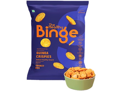 The Healthy Binge Quinoa Chips - Smokey BBQ, 40 g