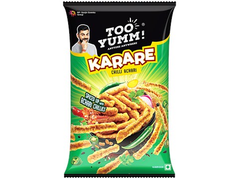 Too Yumm! Chilli Achari Flavour Karare Namkeen, 34 g