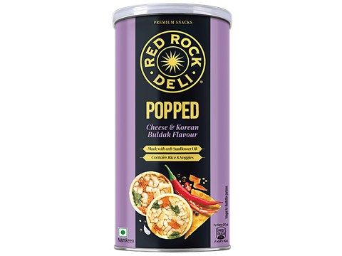 Red Rock Deli Cheese & Korean Buldak Flavour Popped Chips, 75 g