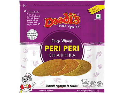 Daadi's Crispy Wheat Khakhra - Peri Peri, 180 g