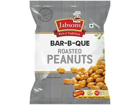 Jabsons Roasted Peanuts - Bar-B-Que, 140 g
