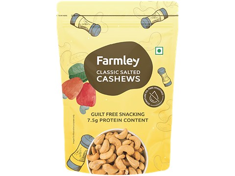Farmley Classic Salted Roasted Cashews, 36 g
