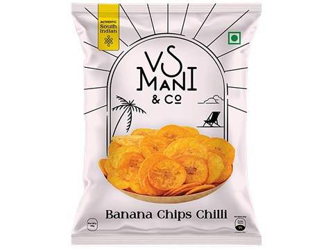 Vs Mani & Co. Banana Chips Chilli, 65 g