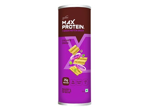 RiteBite Max Protein Cream & Onion 20g Protein Chips, 120 g