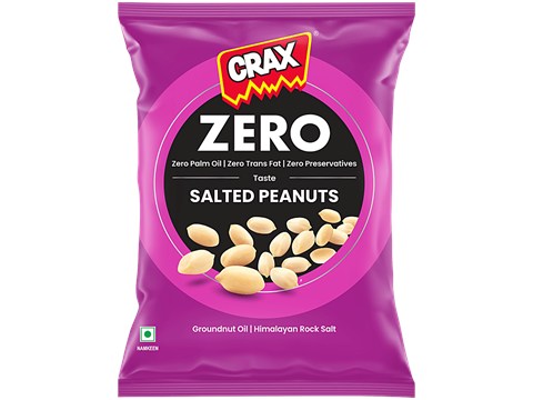 Crax Zero Salted Peanuts Namkeen, 160 g
