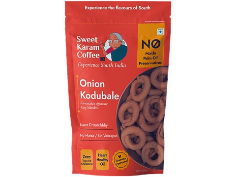Sweet Karam Coffee Onion Murukku Snacks - Kodubale/Chakli, 95 g