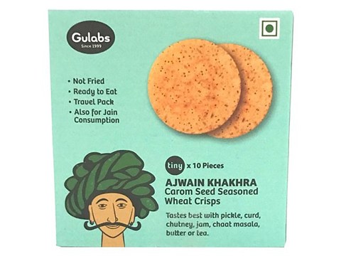 Gulabs Ajwain Khakhra, 10 pcs