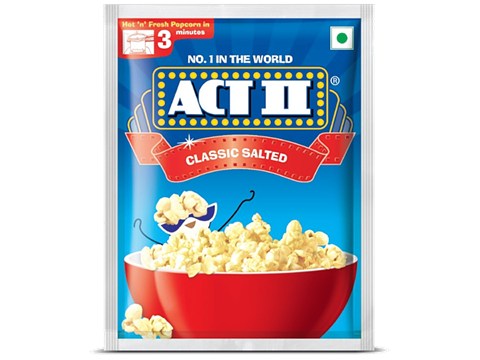ACT II Classic Salted Instant Popcorn, 60 g