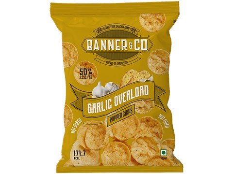 Banner & Co Garlic Overload Popped Chips, 40 g
