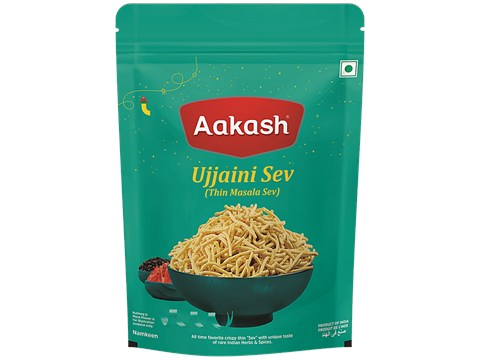 Aakash Ujjaini/Thin Masala Sev - Crunchy, Crispy, Perfect Snack, 900 g