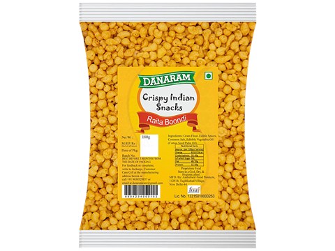 Danaram Crispy Indian Snacks - Plain Raita Boondi, 180 g