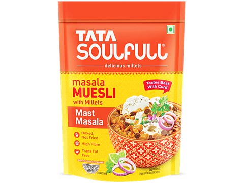 Tata Soulfull Masala Muesli With Millets - Mast Masala, Namkeen Mixture, 500 g