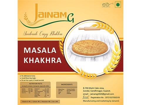 Jainamg Masala Khakhra - Handmade, Crispy, 250 g