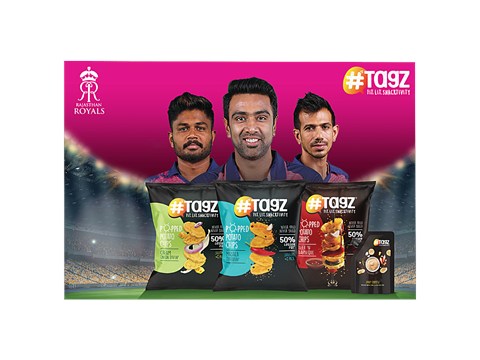 tagz Jivin' Chipotle Gourmet Dips & Assorted Popped Potato Chips, 4 pcs