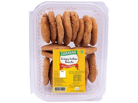 Danaram Crispy Indian Snacks - Plain Matthi, 400 g
