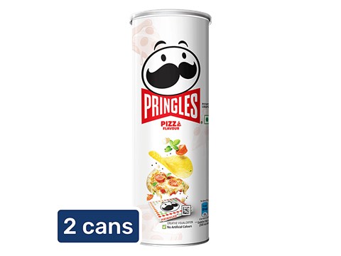 Pringles Pizza Flavour Potato Crisps, 2x102 g
