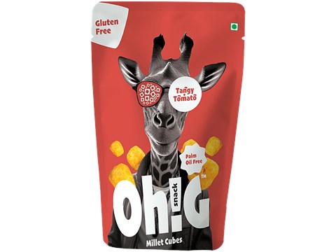 Oh! G snack Tangy Tomato Millet Cubes, 30 g