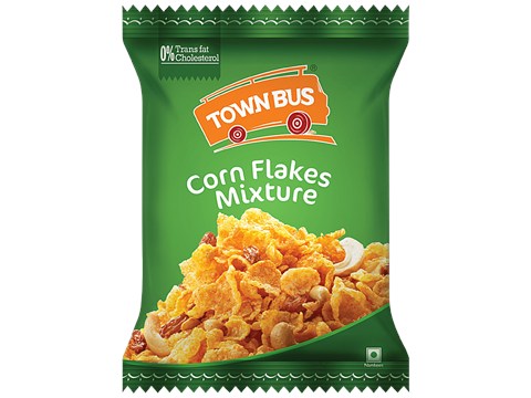 Townbus Cornflakes Mixture - Namkeen, No Transfats Or Cholesterol, Evening Teatime Snack, 135 g