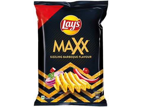 Lay's Maxx Potato Chips - Sizzling Barbeque Flavour, 59.4 g