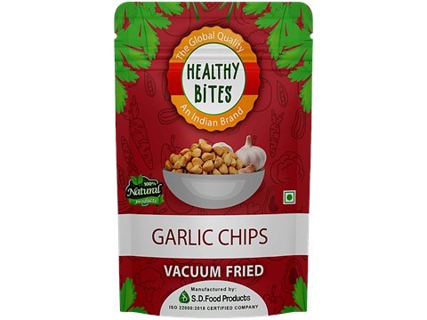 Healthy Bites Vacuum Fried Garlic Chips, 45 g
