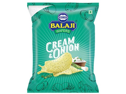 Balaji Cream & Onion Wafers, 140 g