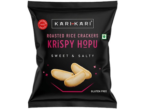 Kari Kari Krispy Hopu Sweet & Salty Roasted Rice Cracker, 15 g