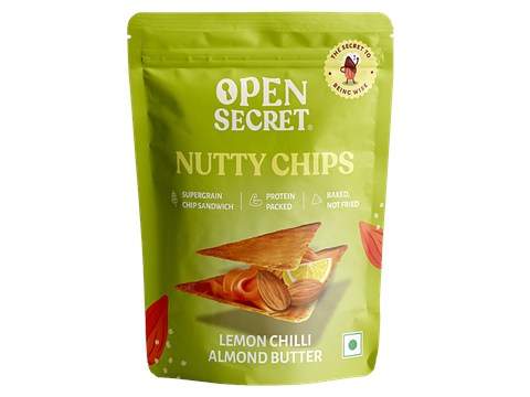 Open Secret Nutty Chips - Lemon Chili Almond Butter, 30 g