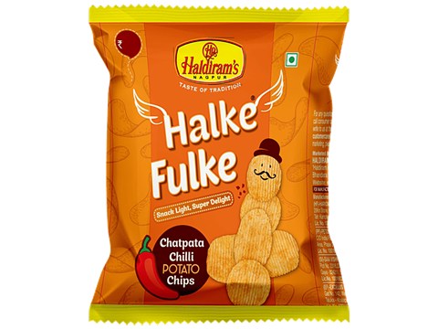 Haldiram's Halke Fulke - Chatpat Chilli Potato Chips, Crunchy & Spicy, 35 g