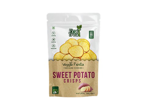 FruitTreat Sweet Potato Crisps - Vacuum Cooked, 60 g