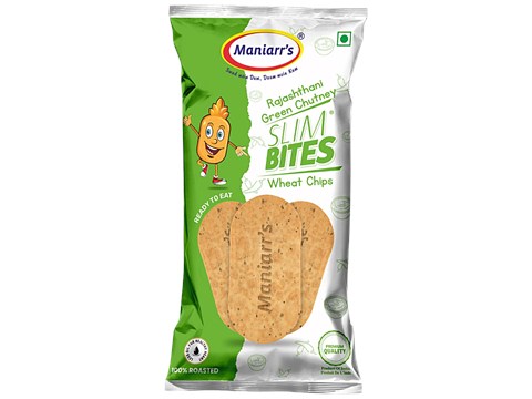 Maniarr's Rajasthani Green Chutney Slim Bites Wheat Chips, 60 g
