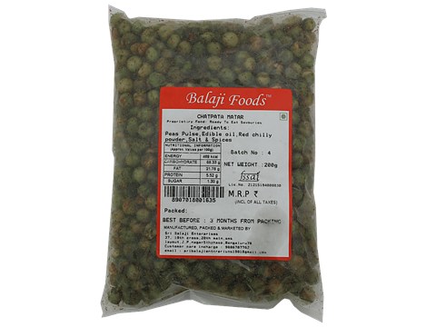 Balaji foods Chatpata Matar - Salt & Spices, 200 g