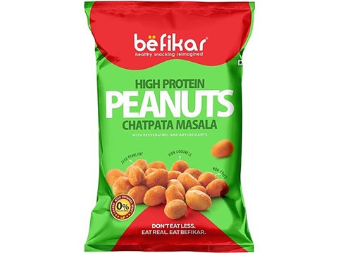 Befikar High Protein Peanuts - Chatpata Masala, 140 g