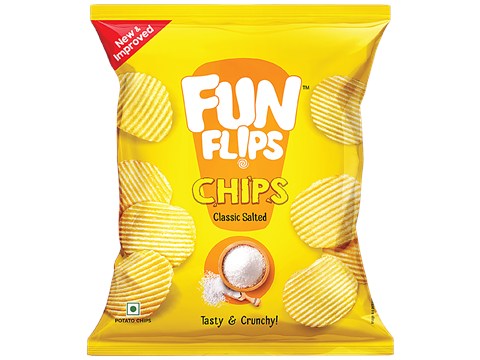 Fun Flips Potato Chips - Classic Salted, 25 g