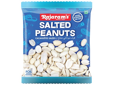 Rajaram's Salted Peanuts - Hand Roasted, Natural, Rich Flavour, 40 g
