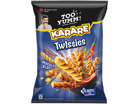 Too Yumm! Karare Twisties - Masala Blast, 65 g