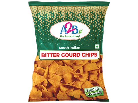 A2B Bitter Gourd Chips - South Indian Snack, Cereal & Pulses Based Savoury, Crunchy, 100 g