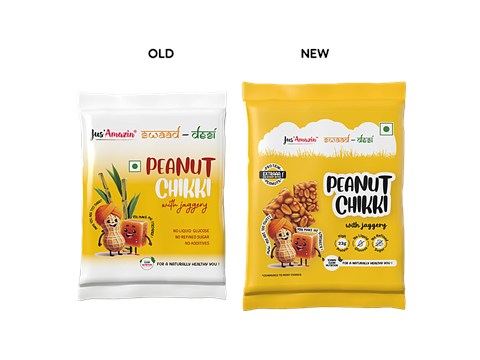 Jus Amazin Swaad Desi Peanut Chikki with Jaggery, 100 g