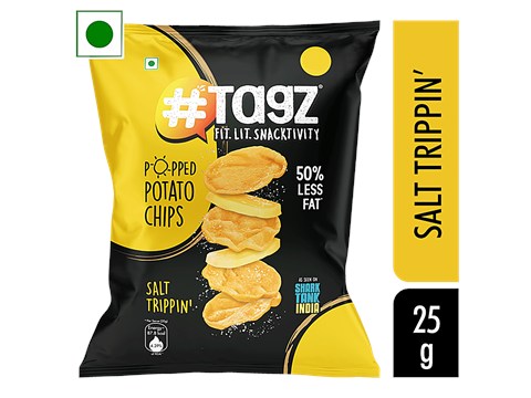 tagz Salt Trippin' Popped Potato Chips, 25 g