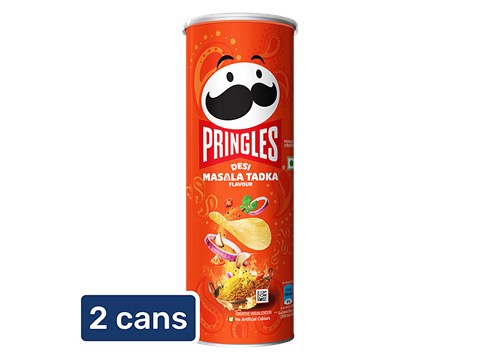 Pringles Desi Masala Tadka Potato Crisps, 2x102 g