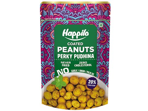Happilo Perky Pudhina Coated Peanuts, 150 g