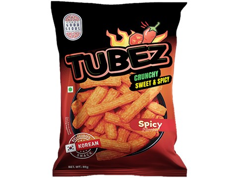 Good Seoul Tubez Spicy Flavour Korean Snack, 85 g