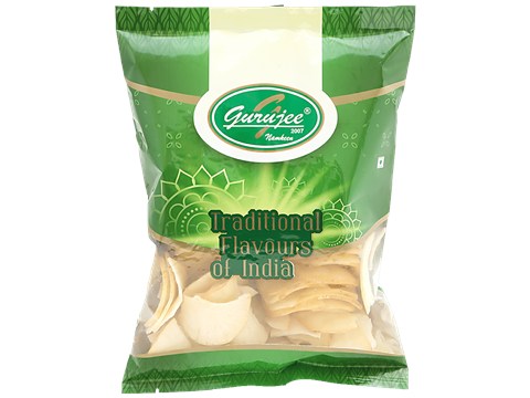 Gurujee Namkeen Sliced Tapioca Chips - Salted, Crispy, Ready To Eat Savouries, No Preservatives, 150 g