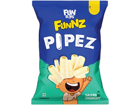 Fun Flips Funnz Salted & Crunchy Pipez, 50 g