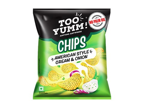 Too Yumm! American Style Cream & Onion Potato Chips, 82 g