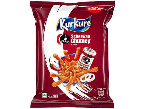 Kurkure Schezwan Chutney Flavour Namkeen, 33 g