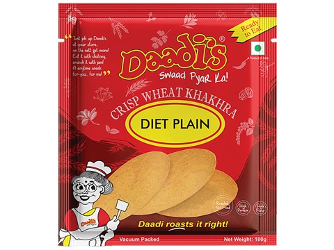 Daadi's Golden Wheat Crisps Diet Plain Khakhra (Dry Chapathi) - Whole Wheat Flour, 180 g