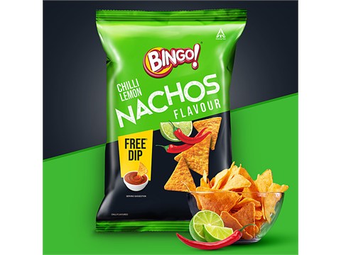 Bingo! Chilli Lemon Nachos Flavour, 80 g