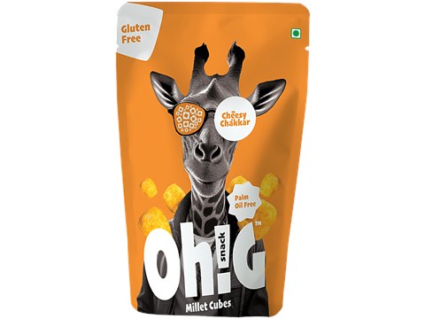 Oh! G snack Cheesy Chakkar Millet Cubes, 30 g